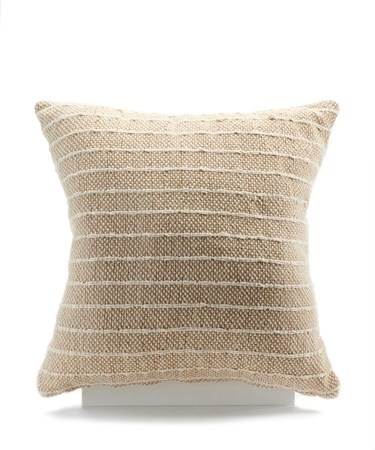 Beige Pillow w/Stripes - 18x18