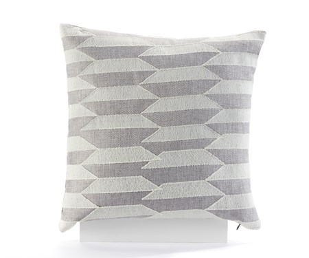 Grey Pillow - Geometric Design