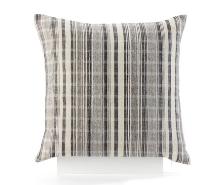 Double Sided Black Pillow - Stripe Design