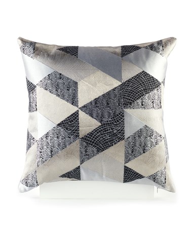 Diamond Design Square Pillow - Grey