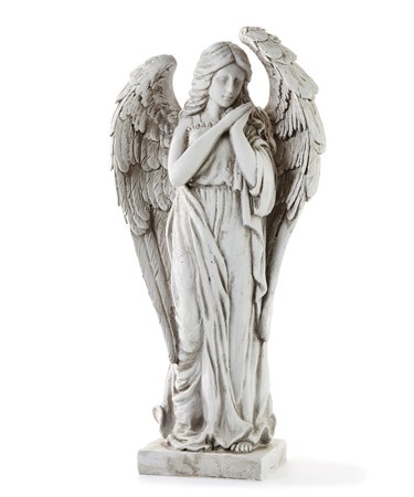 Stone Finish Angel Figurine
