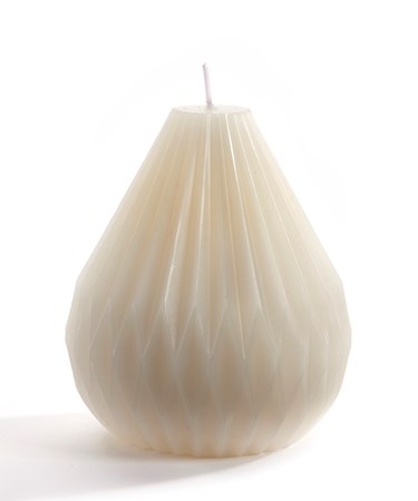 Textured White Candle