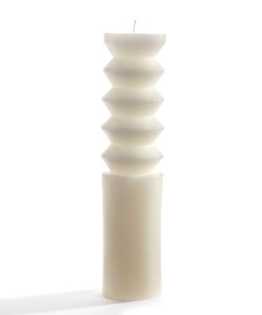 White Tiered Tall Pillar Candle