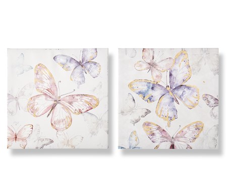 Butterfly Wall Prints, Set of 2