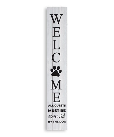 Tall Porch Sign, WELCOME/DOG