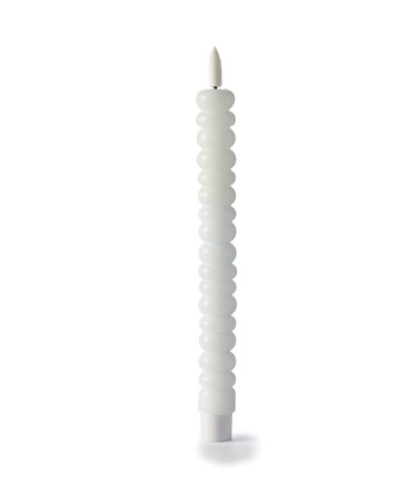White Bubble Design LED Taper Candle