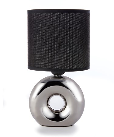 Silver & Black Mini Table Lamp