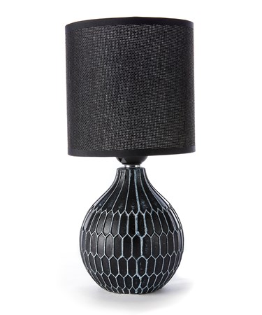 Patterned Black Table Lamp