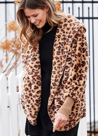 Leopard Faux Fur Wrap