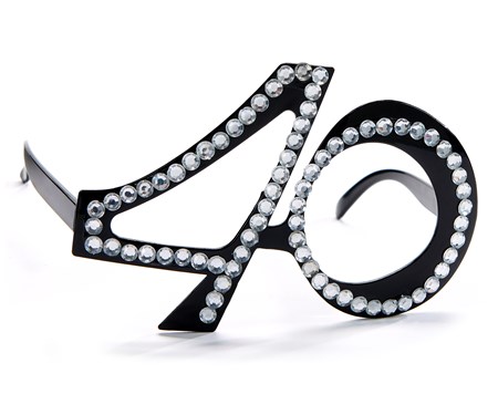 40th Birthday Novelty Glasses