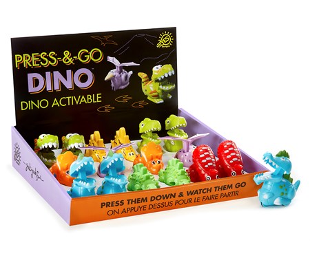 Press-n-Go Dino, 8 Asst. w/Displayer