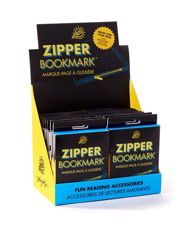 Zipper Design Bookmark, 3 Asst. w/Displayer