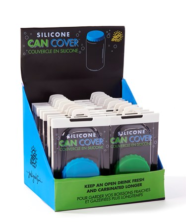 Silicone Can Cover, 4 Asst. w/Displayer