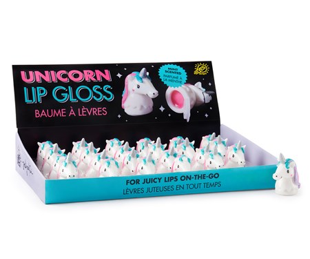 Magical Mint Unicorn Lip Gloss w/Displayer