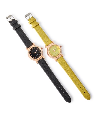 Golden Elegance Wrist Watch, 2 Asst.