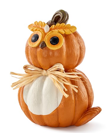 Pumpkin Owl Figurine