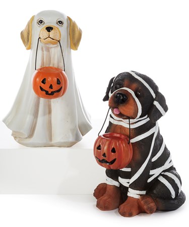 Halloween Dog Figurine, 2 Asst.