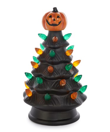LED Christmas Tree Decor w/ Pumpkin Topper