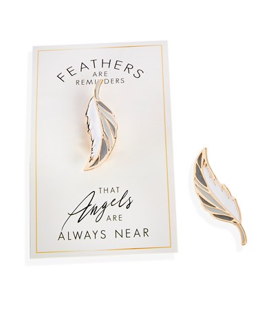 Feather Pin & Sentiment Card w/Displayer