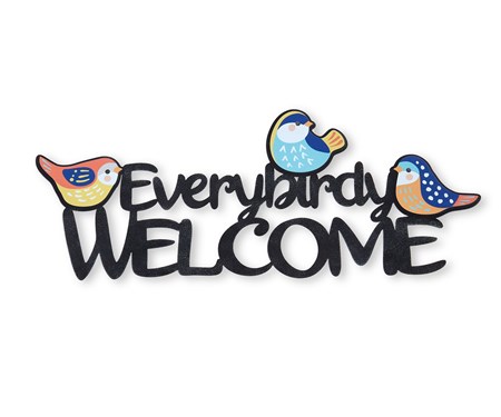 Wall Plaque, Every birdy Welcome