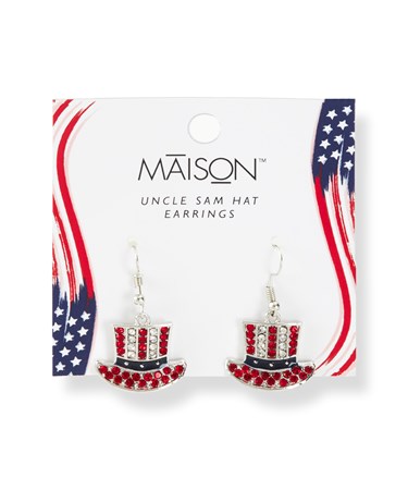 Hat Independence Day Earrings