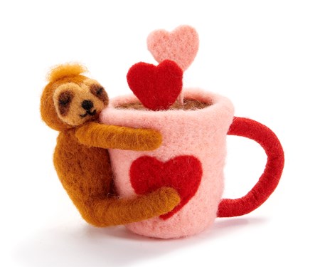 Wool Tea Love Sloth Plush