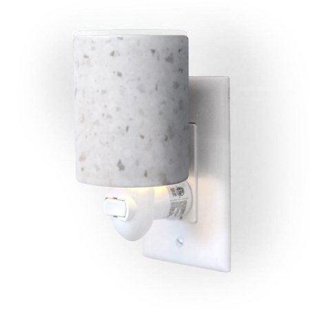 Outlet Plug in Wax Warmer, White Terrazzo